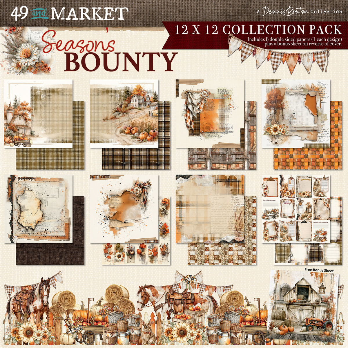 49 And Market - Season's Bounty Collection - 12 x 12 Collection Pack