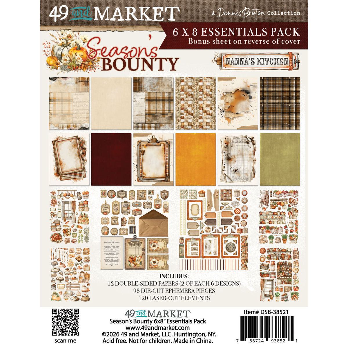 49 And Market - Season's Bounty Collection - 6 x 8 Essential Pack