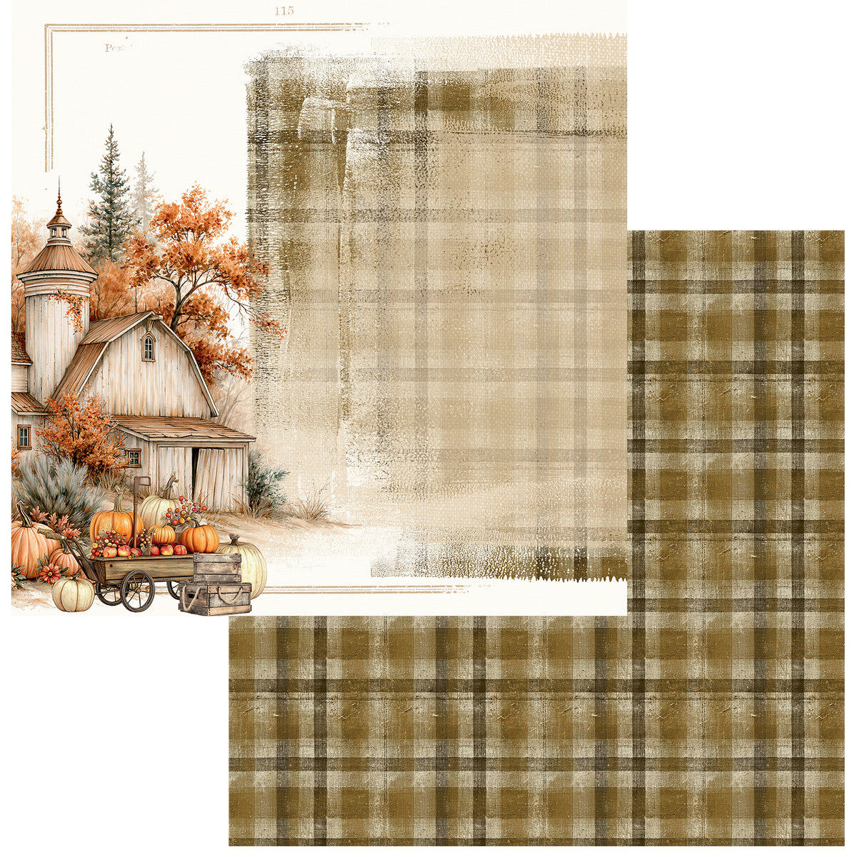 49 And Market - Season's Bounty Collection - 12 x 12 Double Sided Paper - Harvest