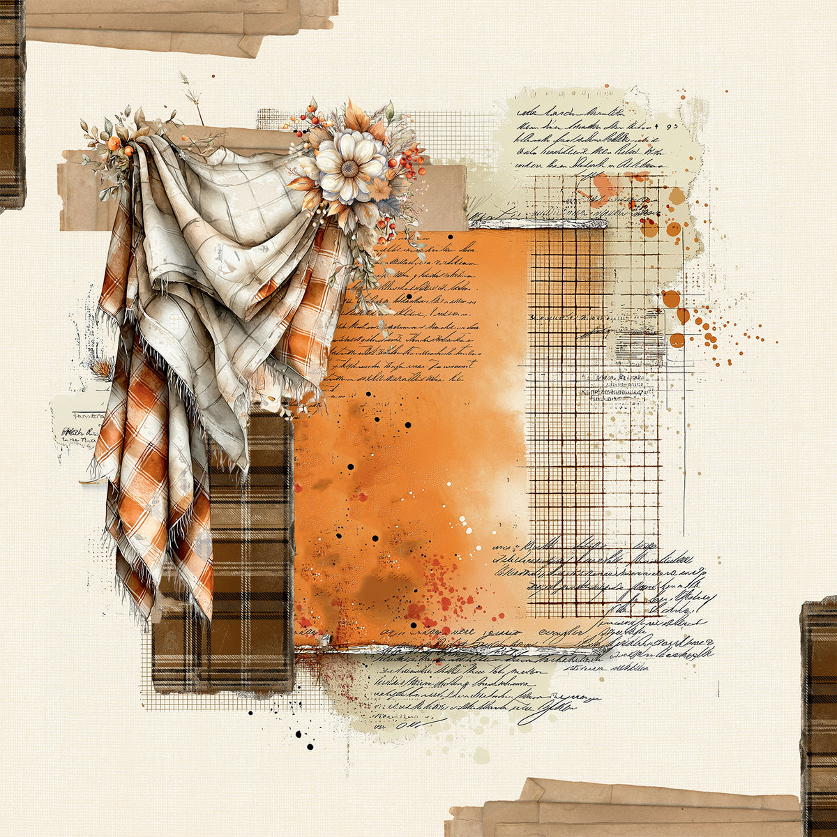 49 And Market - Season's Bounty Collection - 12 x 12 Double Sided Paper - Thankful