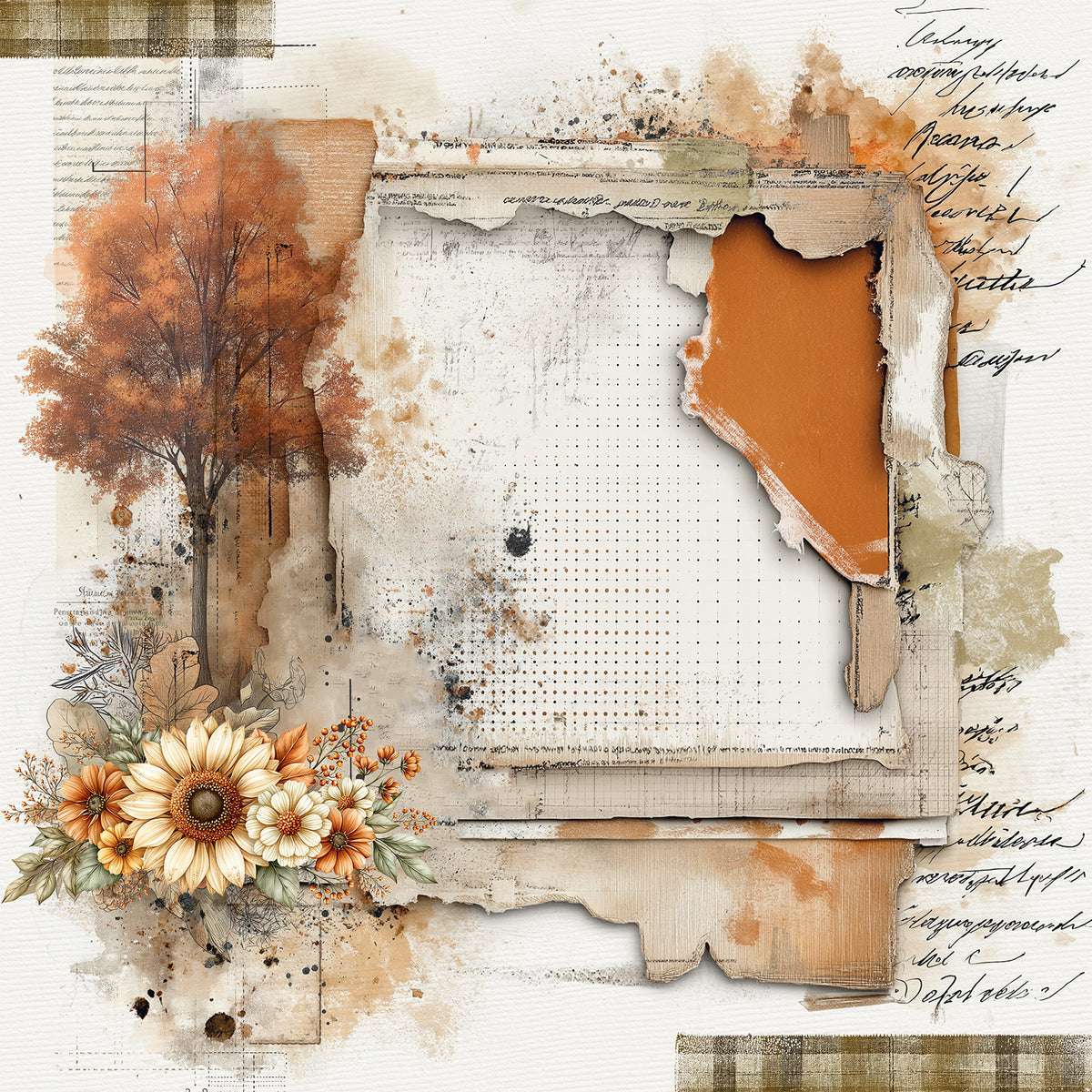 49 And Market - Season's Bounty Collection - 12 x 12 Double Sided Paper - Grateful