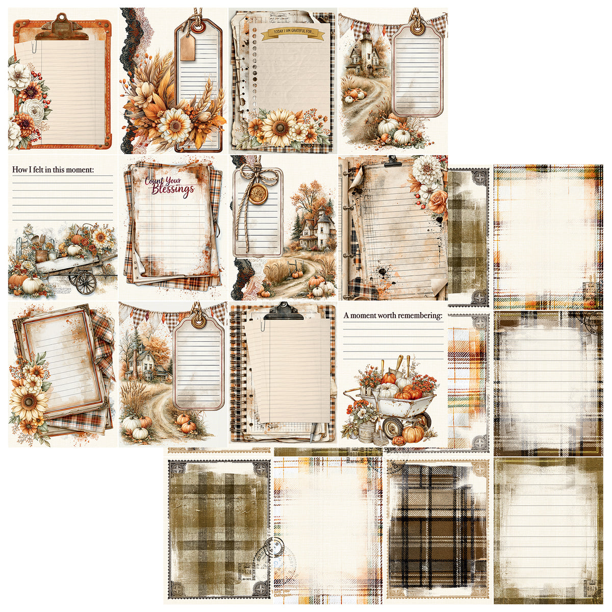 49 And Market - Season's Bounty Collection - 12 x 12 Double Sided Paper - Forever