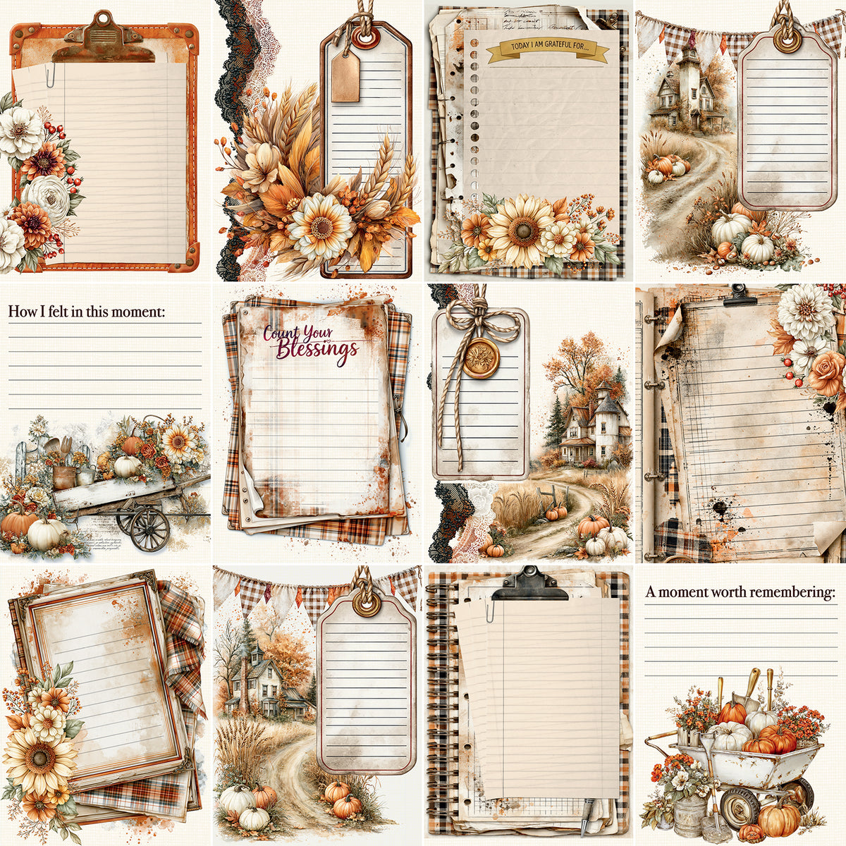 49 And Market - Season's Bounty Collection - 12 x 12 Double Sided Paper - Forever