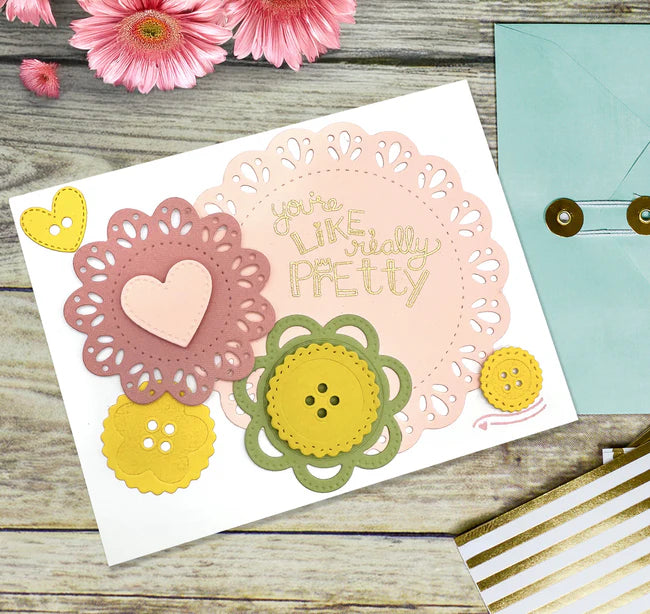 Emily Moore Designs - Full Circle Collection - Dies - Doilies and Daisies Circle