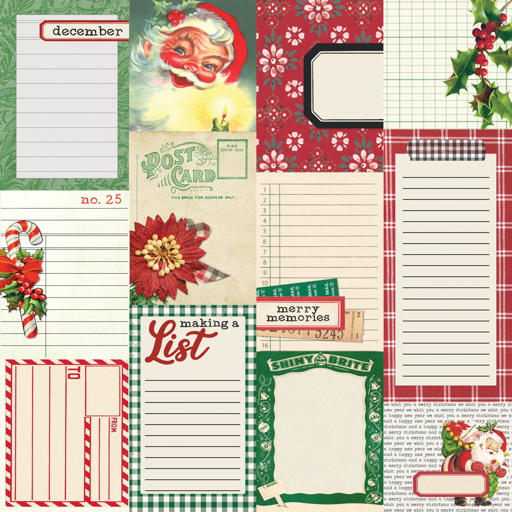 Simple Stories - Simple Vintage Dear Santa Collection - 12 x 12 Double Sided Paper - 3 x 4 Elements