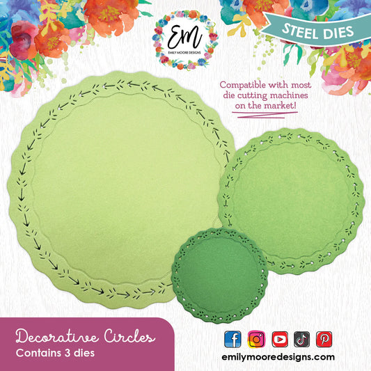 Emily Moore Designs - Full Circle Collection - Dies - Decorative Circle