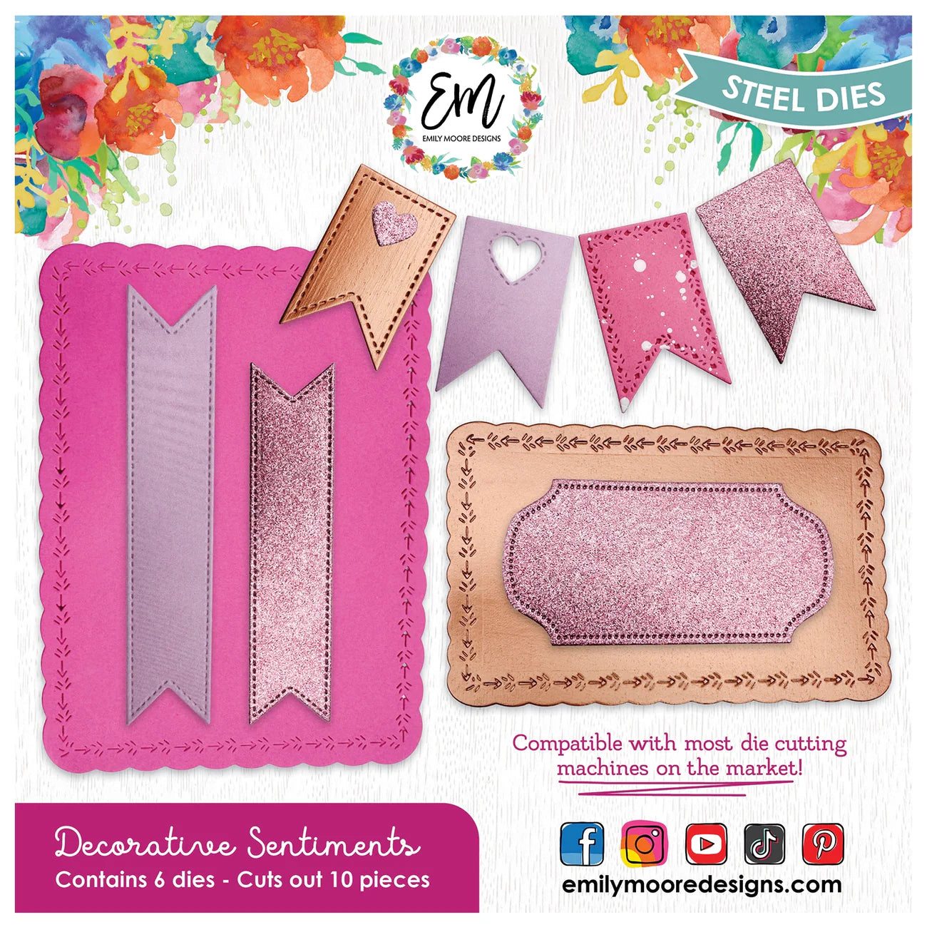 Emily Moore Designs - Dies - Decorative Sentiment
