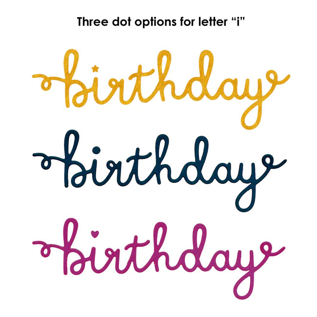 Emily Moore Designs - Dies - Happy Birthday Word - Big and Bold