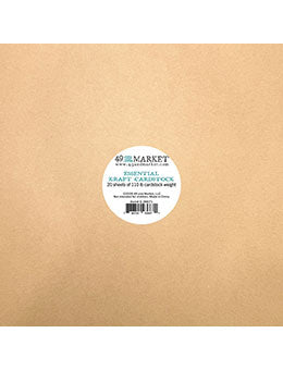 49 and Market - 12 x 12 Essential Cardstock - Kraft - 20 Pack