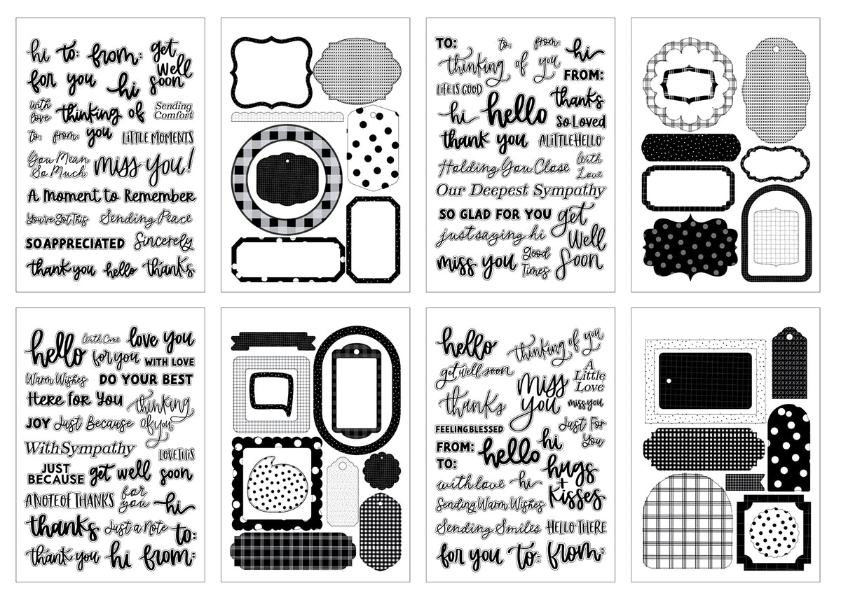 Echo Park - Essentials Collection - Sticker Book - Everyday Phrases