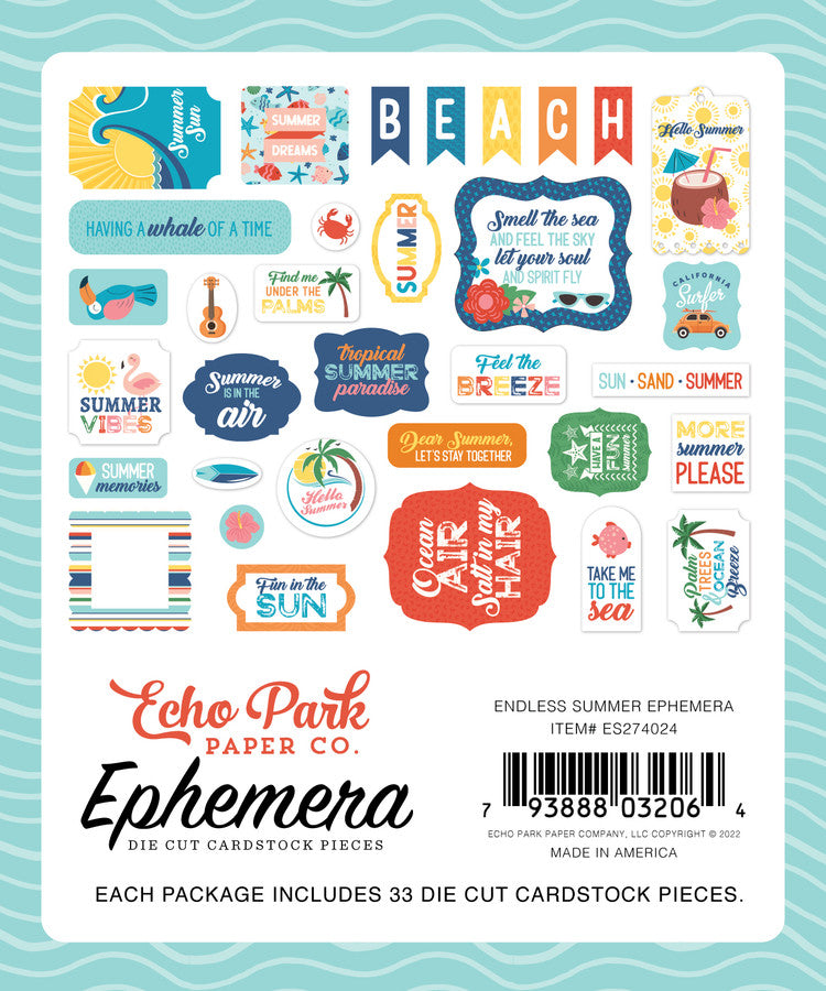 Echo Park Endless Summer Ephemera