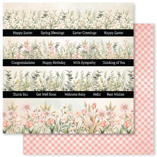 Paper Rose Studio - Double Sided 12 x 12 Paper - Easter Memories Basics C