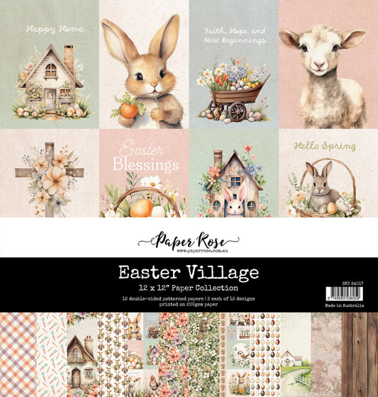 Paper Rose Studio - Easter Village 12 x 12 Paper Collection