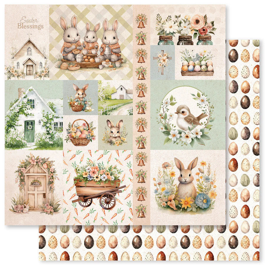 Paper Rose Studio - Double Sided 12 x 12 Paper - Easter Village C
