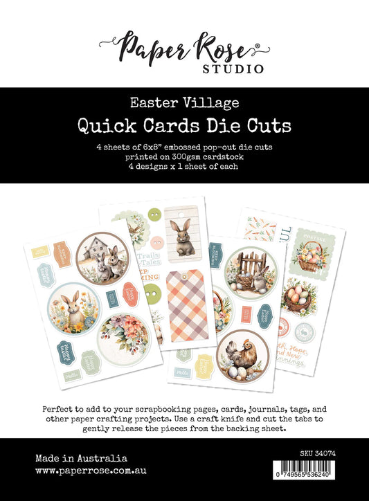 Paper Rose Studio - Easter Village Quick Cards Die Cuts