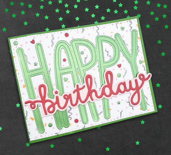 Emily Moore Designs - Dies - Happy Birthday Word - Big and Bold
