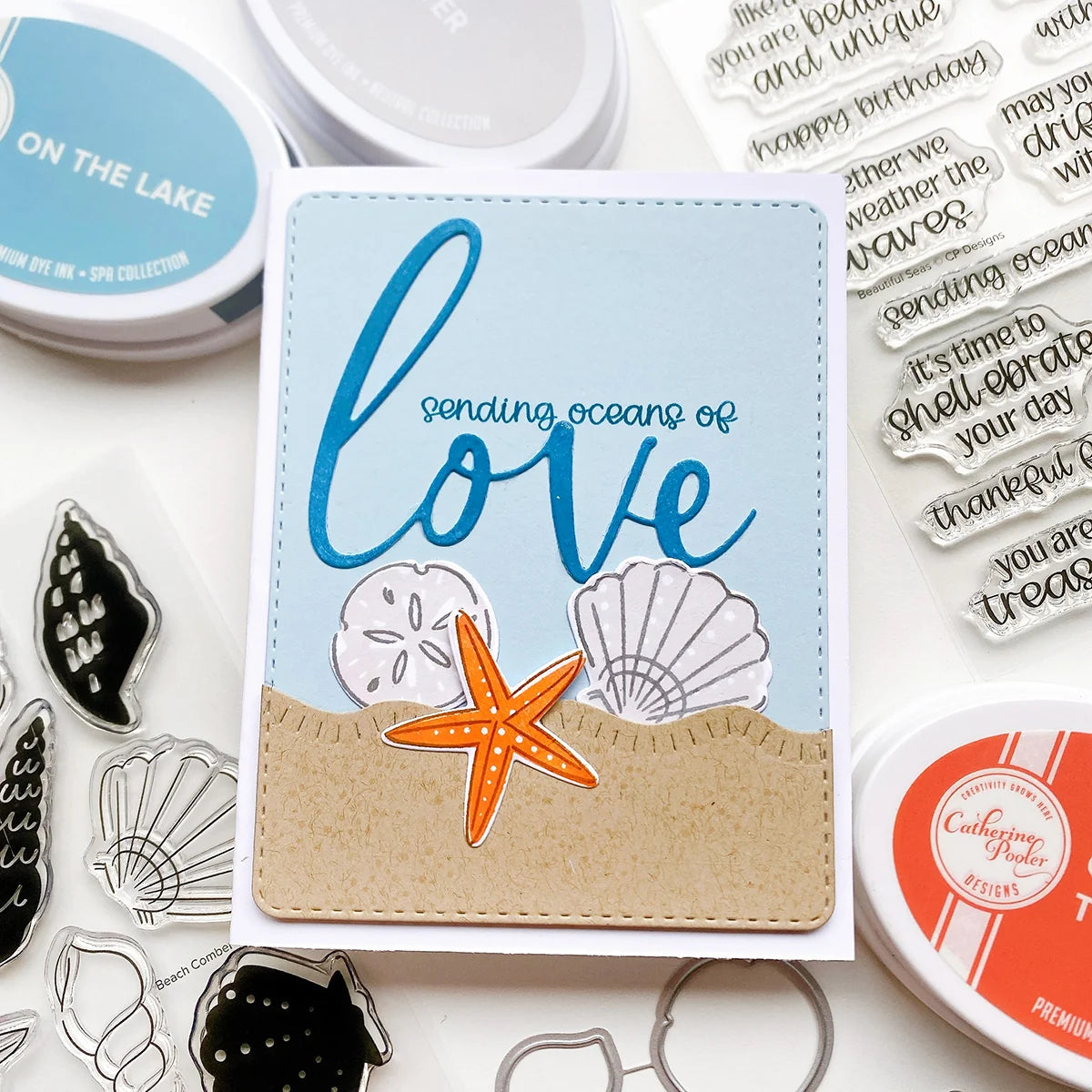 Catherine Pooler Designs - Ocean Wonders Collection - Clear Photopolymer Stamps - Beach Comber