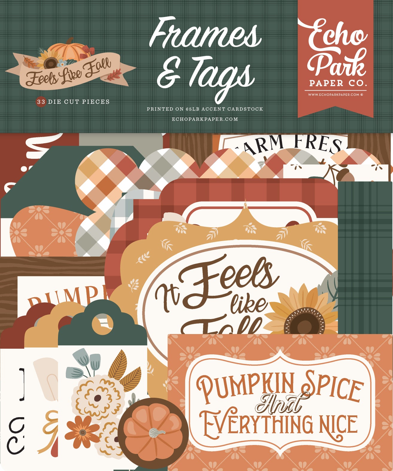 Echo Park - Feels Like Fall Collection - Ephemera - Frames And Tags