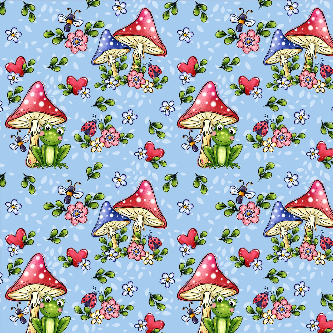 SSC Designs - Phantasia Design's Frogs In The Morass Collection -Mushroom Fields 12 x 12 Double-Sided Scrapbook Paper