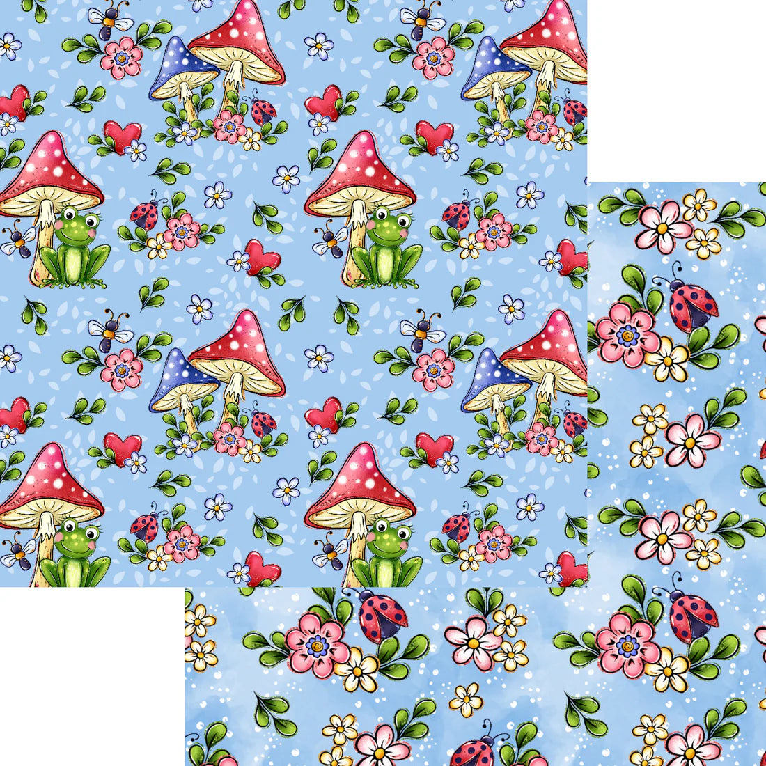 SSC Designs - Phantasia Design's Frogs In The Morass Collection -Mushroom Fields 12 x 12 Double-Sided Scrapbook Paper
