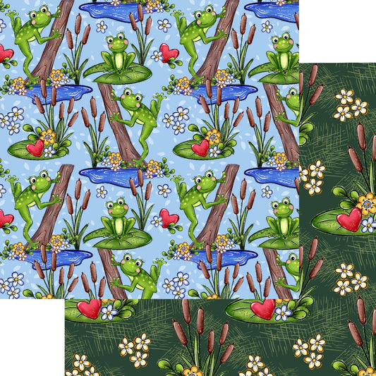 SSC Designs - Phantasia Design's Frogs In The Morass Collection -Tree Frogs 12 x 12 Double-Sided Scrapbook Paper