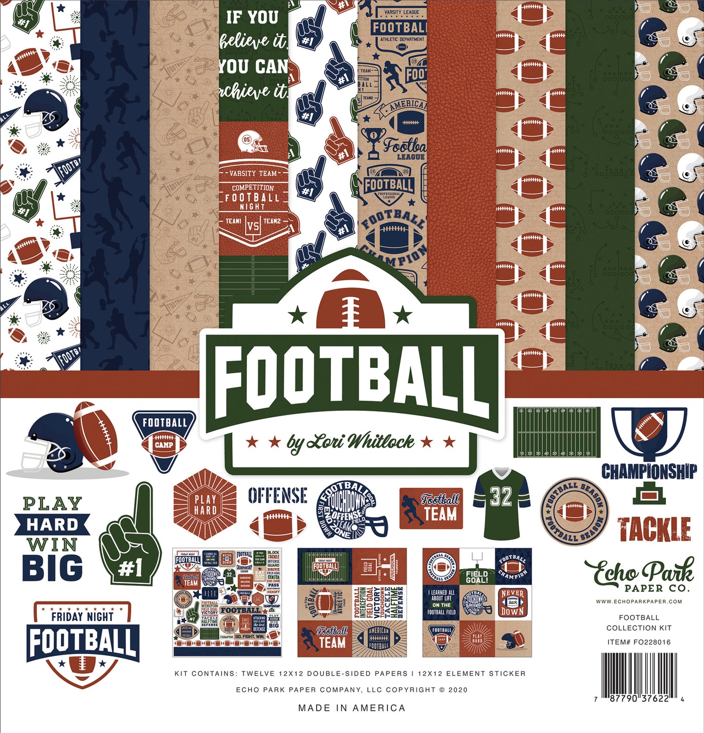 Echo Park - Football Collection - 12 x 12 Collection Kit