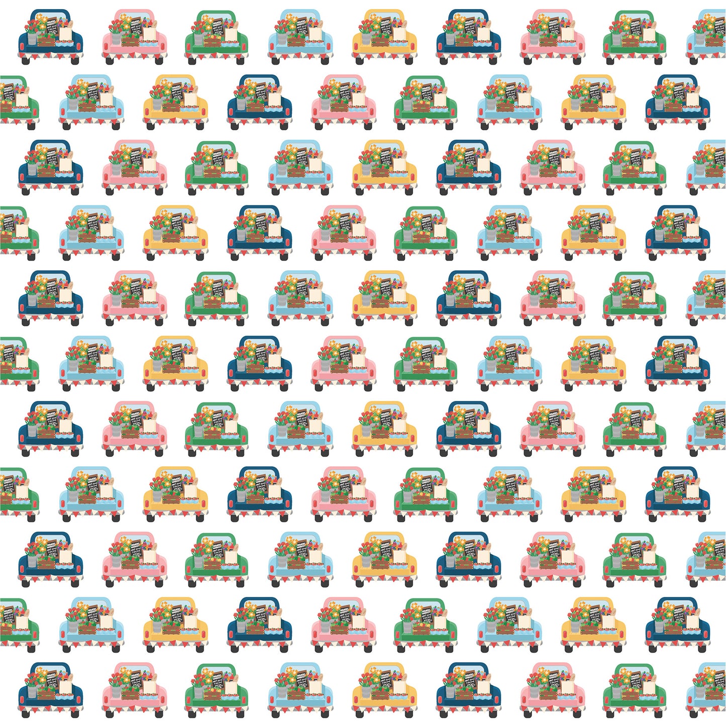 Echo Park - Freshly Picked Collection - 12 x 12 Double Sided Paper - Market Pickup