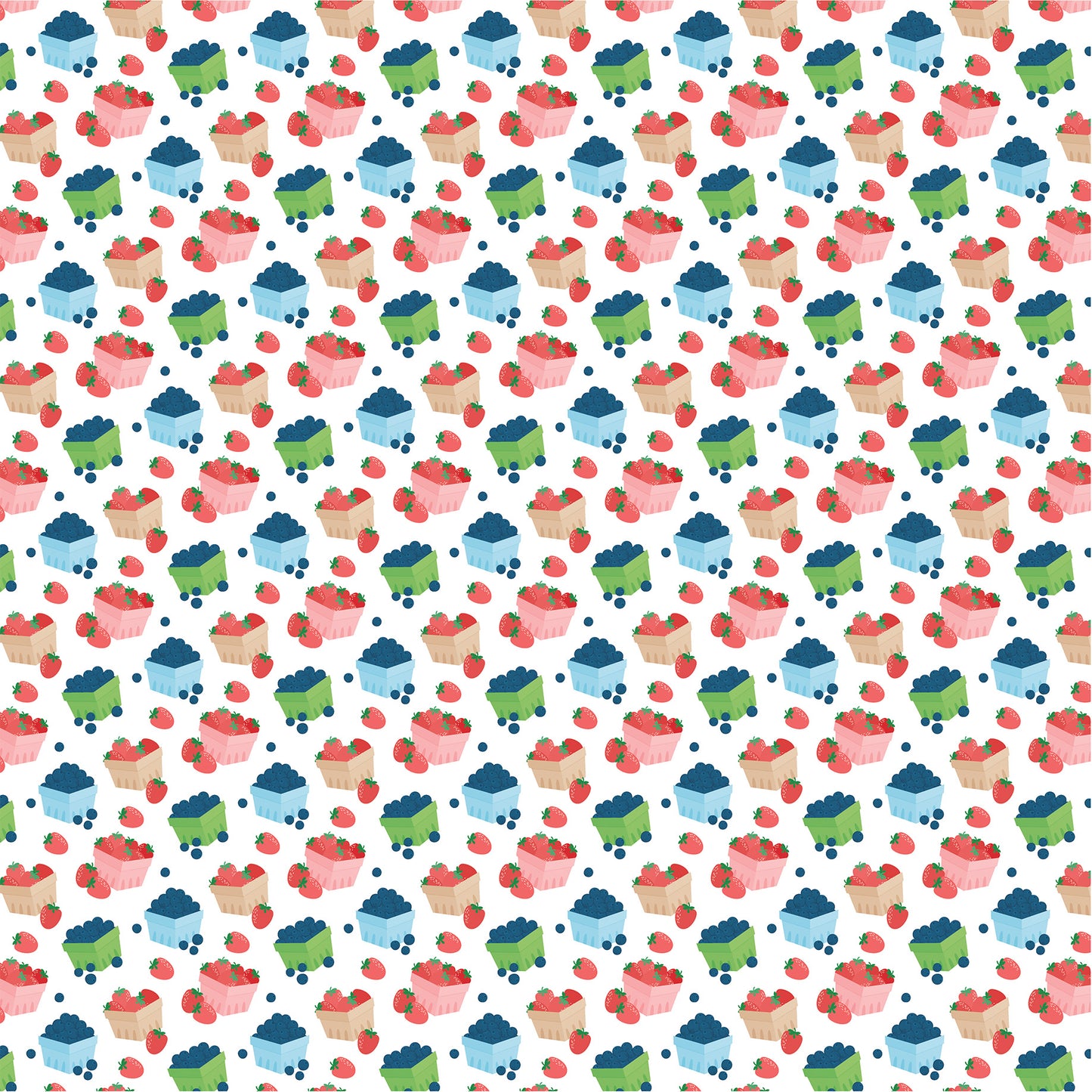 Echo Park - Freshly Picked Collection - 12 x 12 Double Sided Paper -Locally Grown Berries