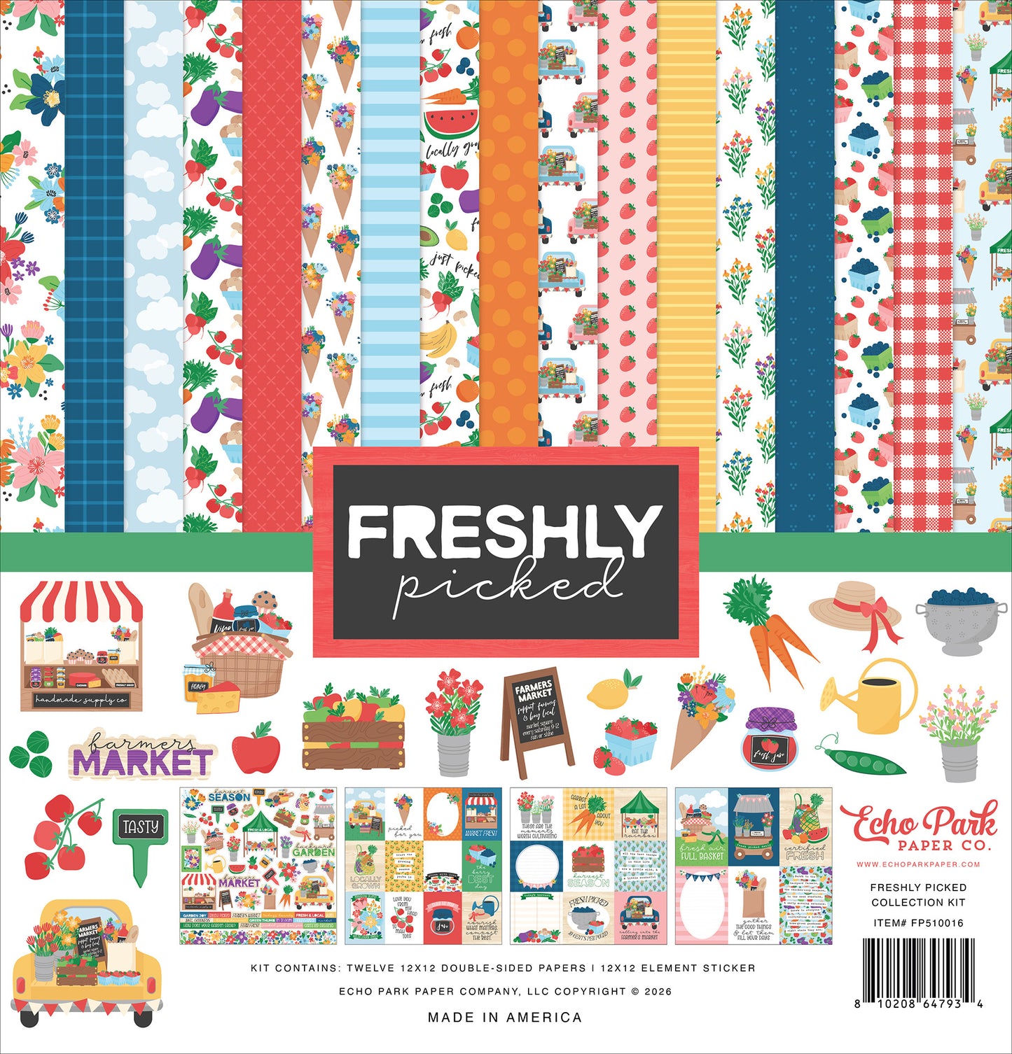 Echo Park - Freshly Picked Collection - 12 x 12 Collection Kit