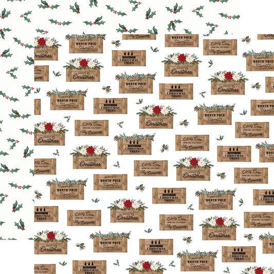 Carta Bella - Farmhouse Christmas: Crates 12x12 Patterned Paper no