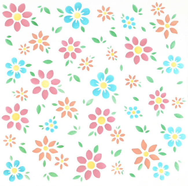 Elizabeth Moore Designs - Layered Stencils - Field Of Flowers