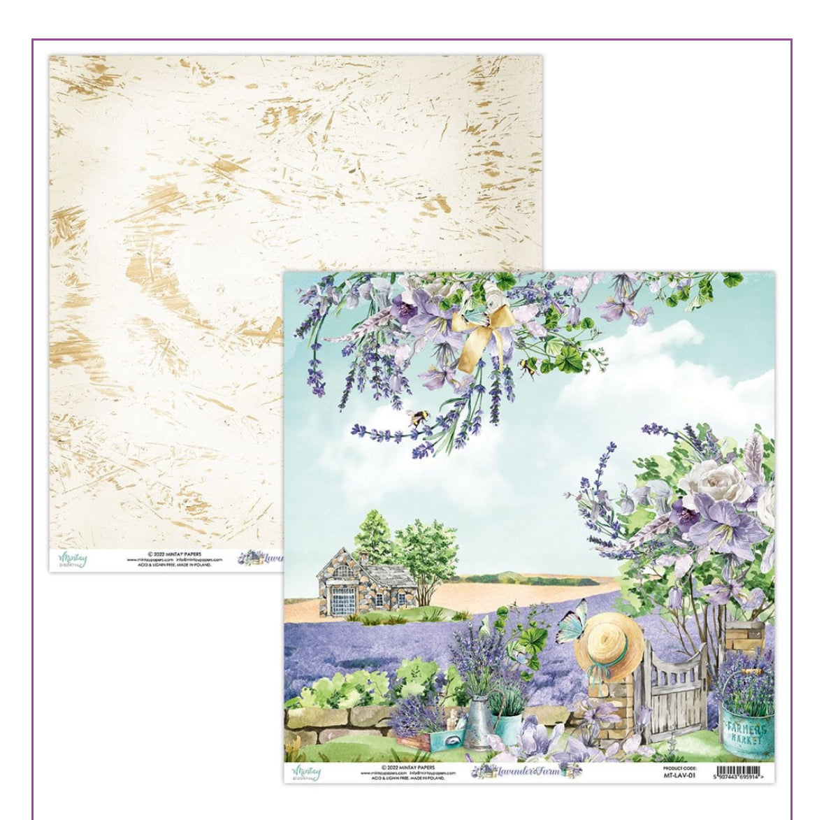 Mintay Lavender Farm-01 Doubled-Sided 12 x 12 Single Sheet