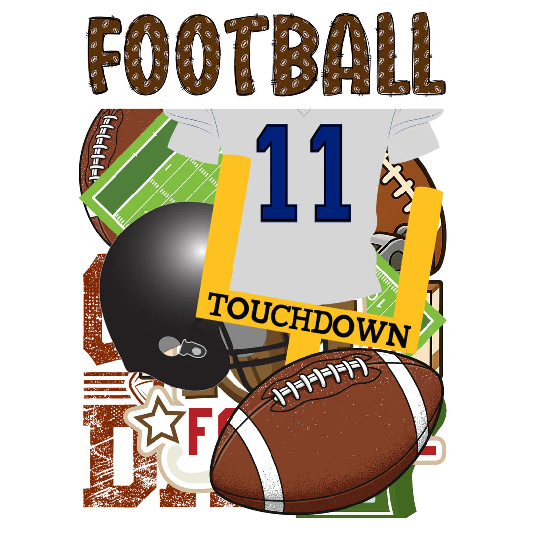 SSC - Go Big Sports Collection - Football Laser Cut Scrapbook Ephemera Embellishments