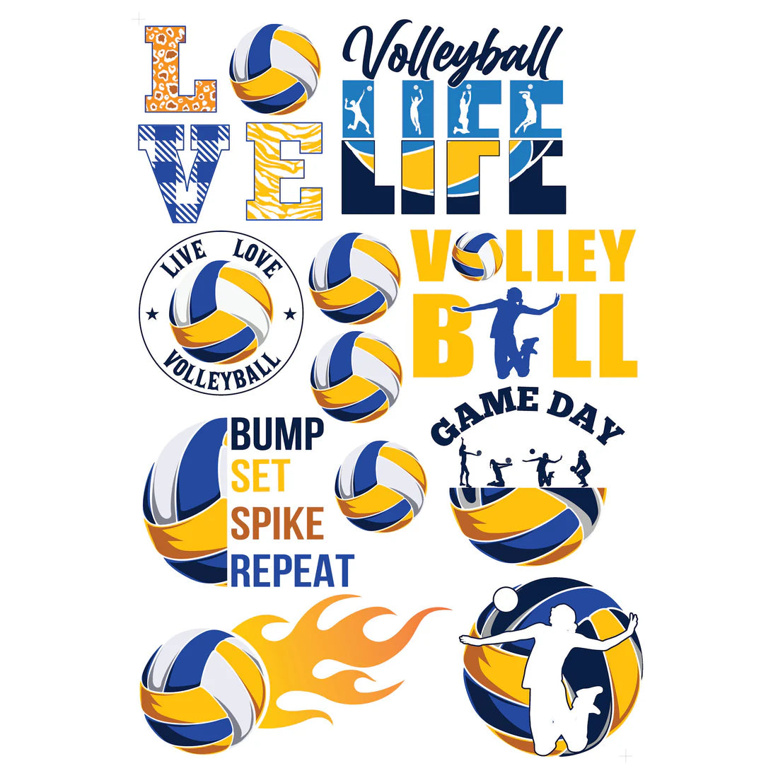 SSC - Go Big Sports Collection - Volleyball Cut Scrapbook Ephemera Embellishments