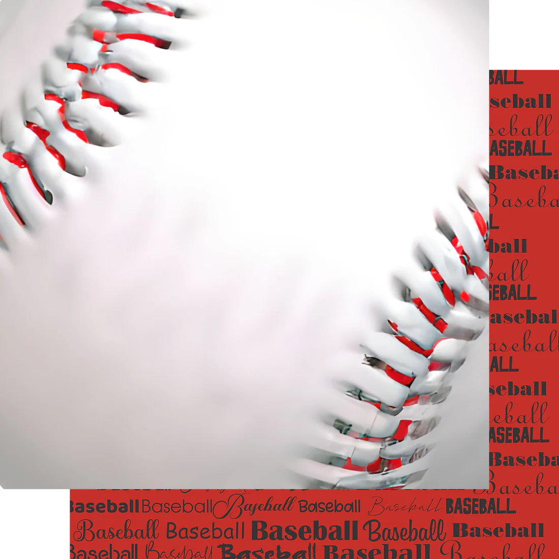 SSC -Go Big Sports Collection - Baseball - 12 x 12 Double-Sided Scrapbook Paper