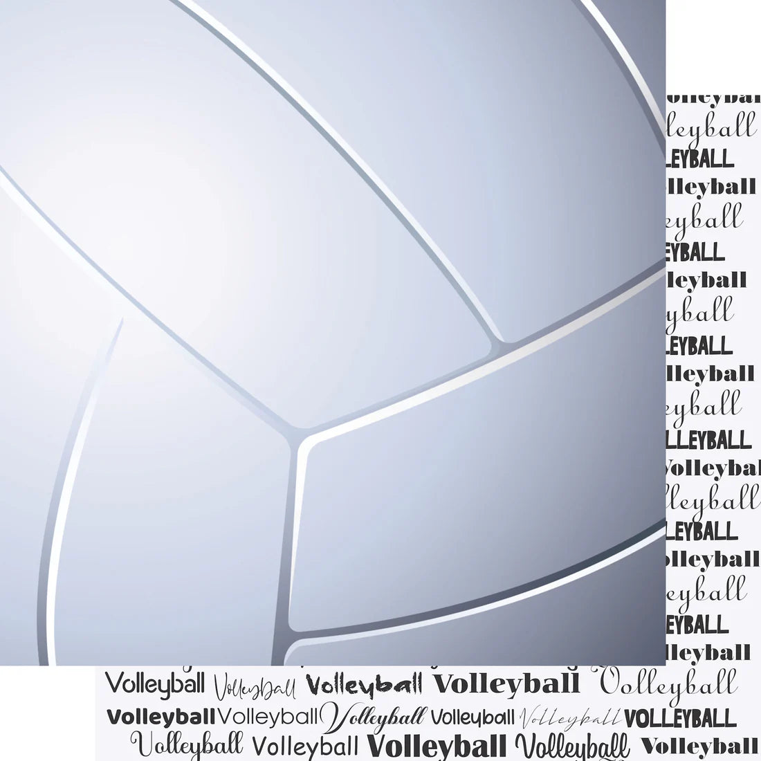 SSC -Go Big Sports Collection - Volleyball - 12 x 12 Double-Sided Scrapbook Paper