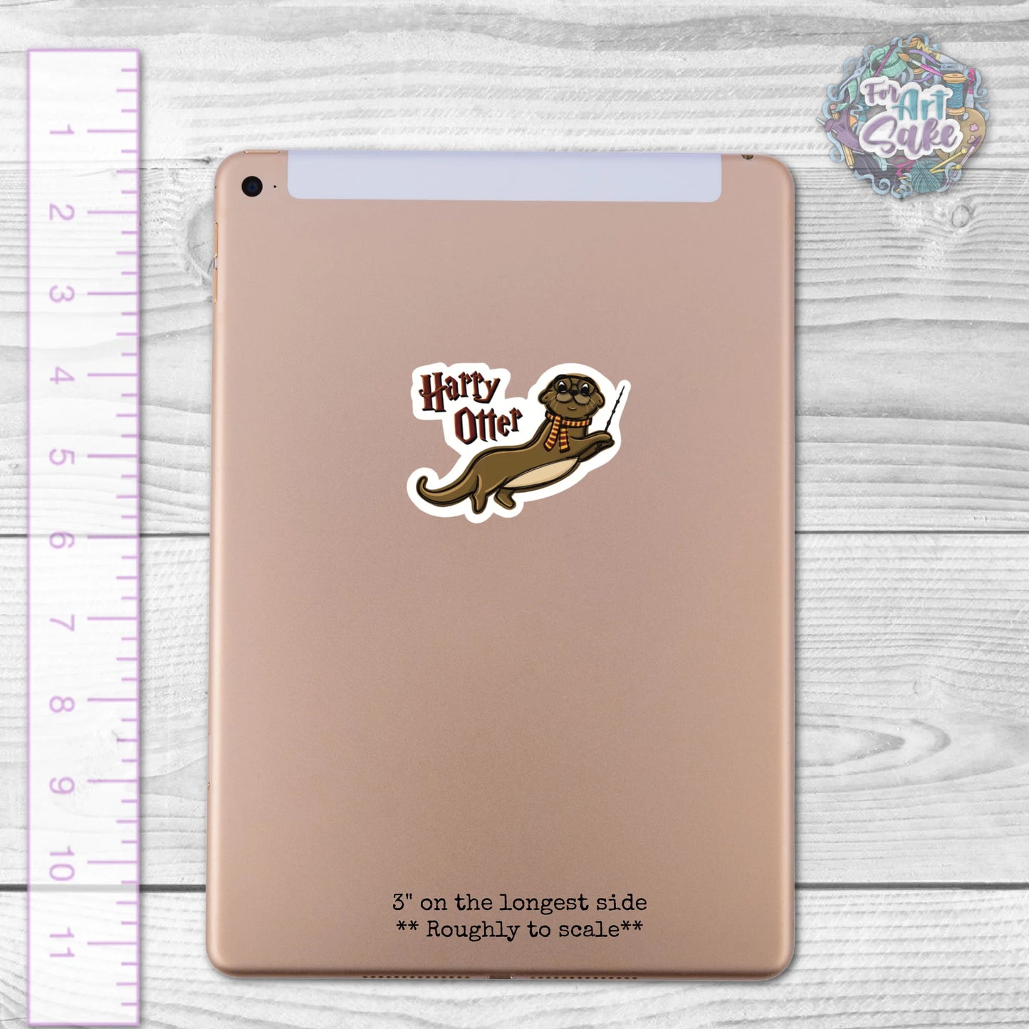 For Art Sake Stickers -  Wizard Pun Series- Harry Otter 3" Sticker