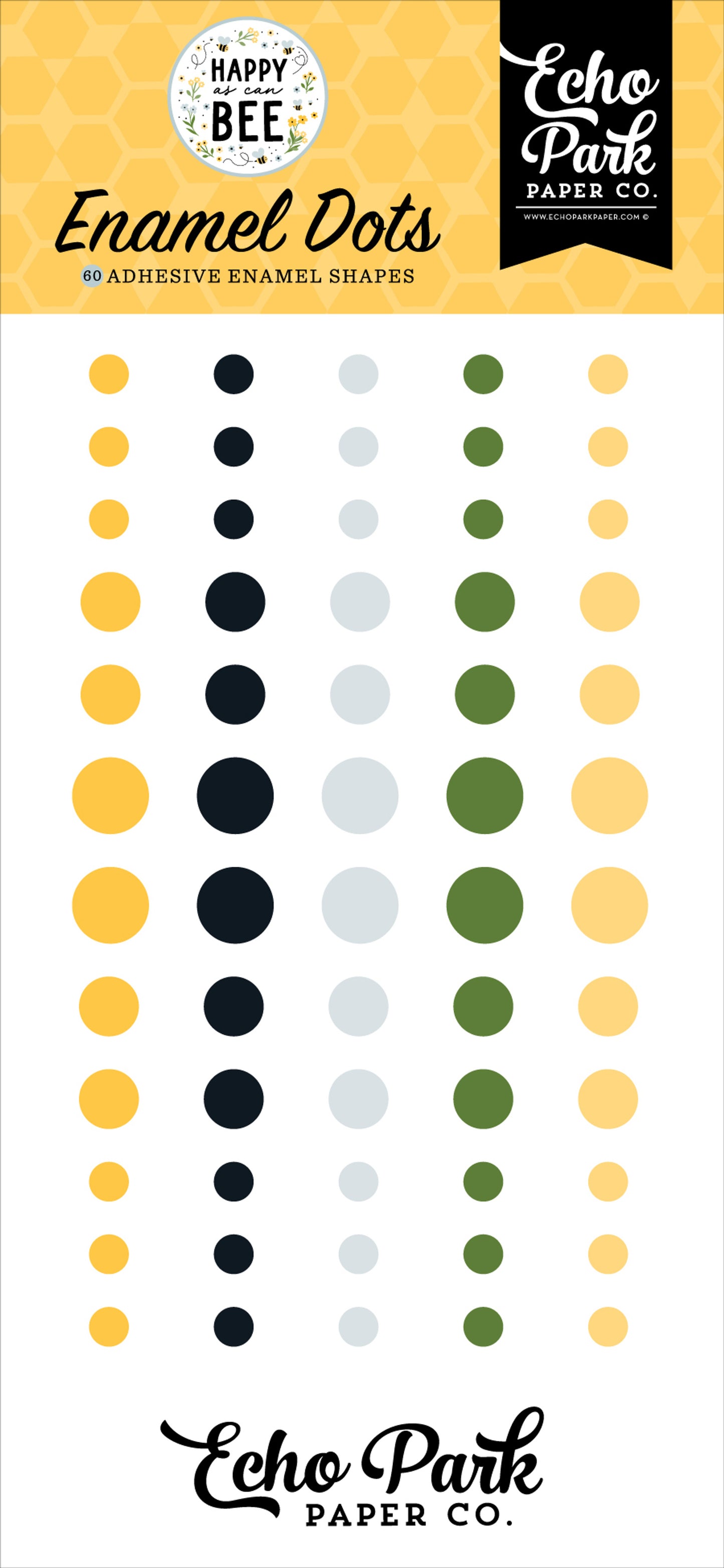 Echo Park - Bee Happy Collection - Enamel Dots