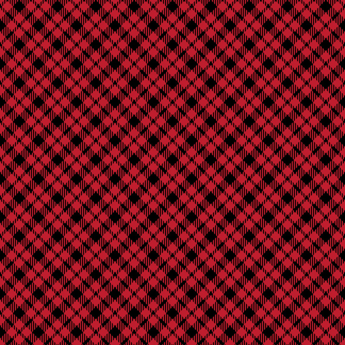 SSC Designs - Highland Cow Christmas Collection - 12 x 12 Double-Sided Scrapbook Paper -  Highland Cow Plaid