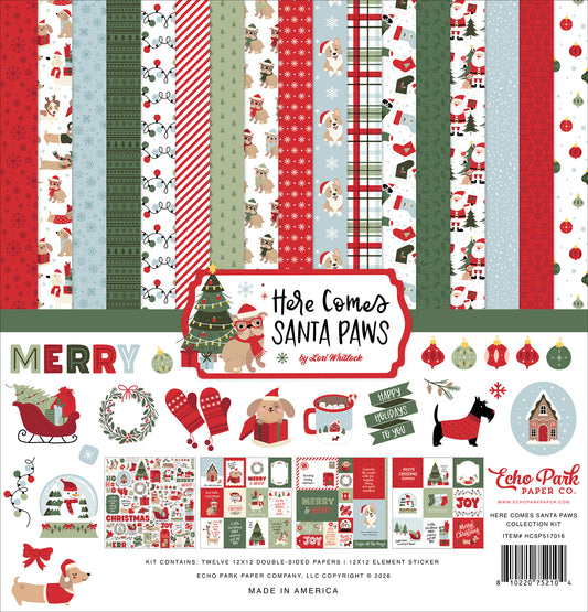 Echo Park - Here Comes Santa Paws Collection - 12 x 12 Collection Kit