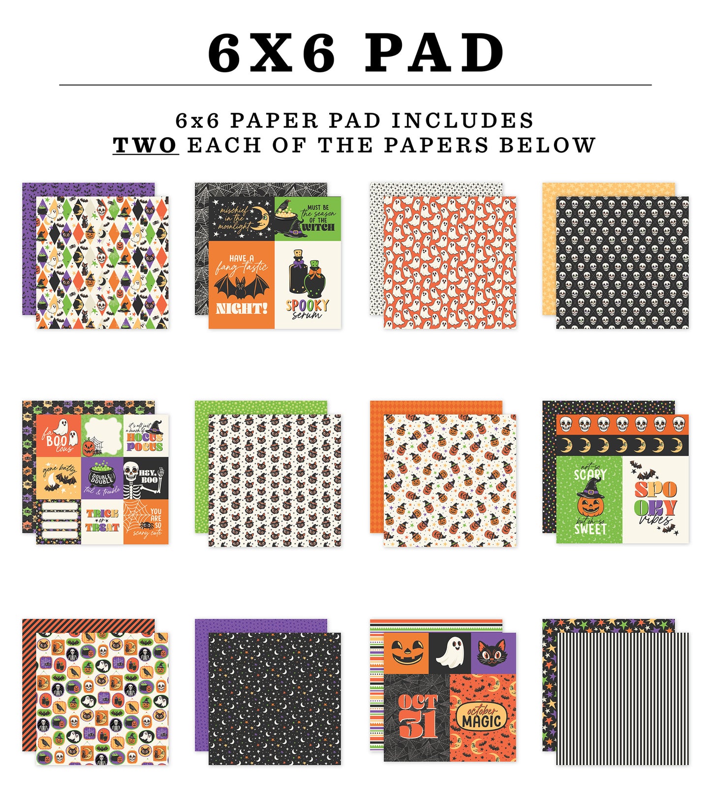 Echo Park - Halloween Parade Collection - 6 x 6 Paper Pad