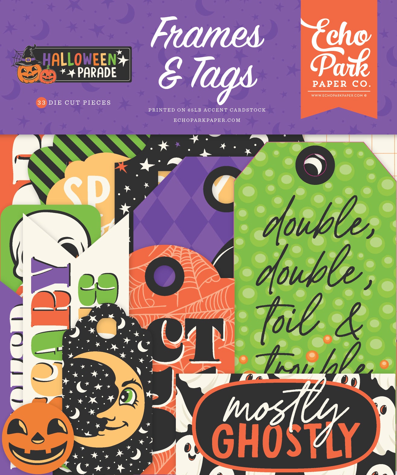 Echo Park - Halloween Parade Collection - Frames And Tags