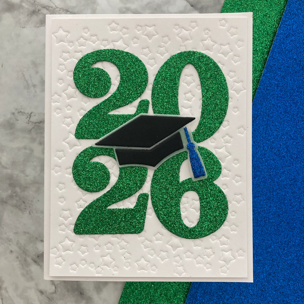 Encore Paper - 12 x 12 Glitter Luxe Cardstock - Emerald