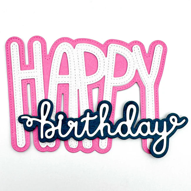 Emily Moore Designs - Dies - Happy Birthday Word - Short & Sweet
