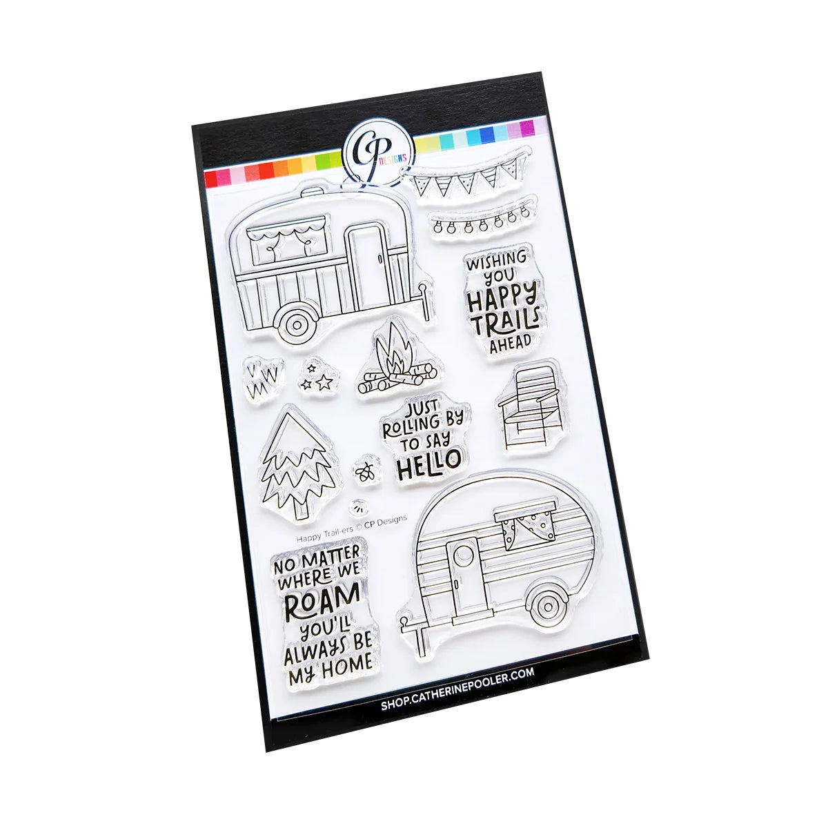 Catherine Pooler Designs - Trail Mix Collection - Clear Photopolymer Stamps - Happy Trail-ers