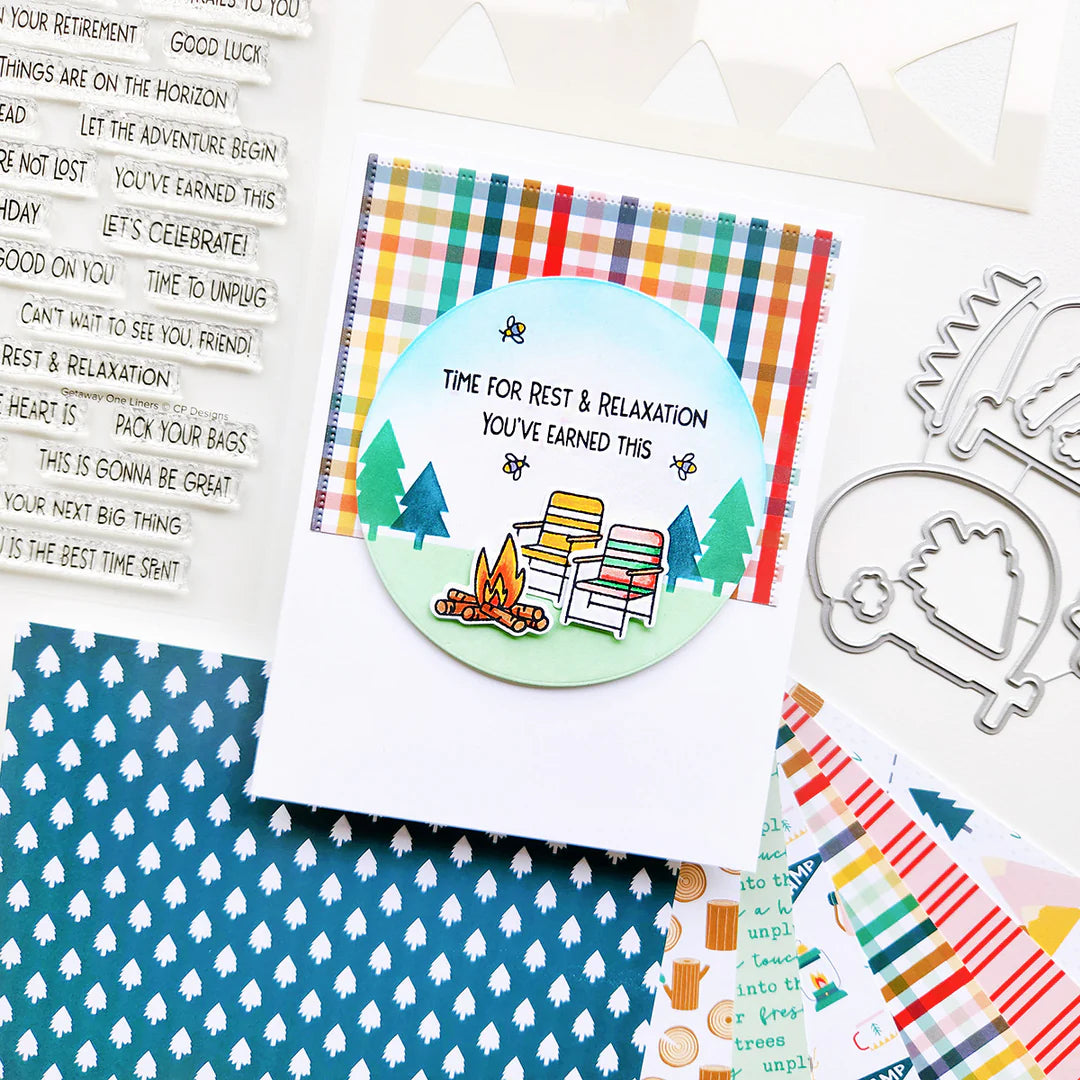 Catherine Pooler Designs - Trail Mix Collection - Clear Photopolymer Stamps - Happy Trail-ers