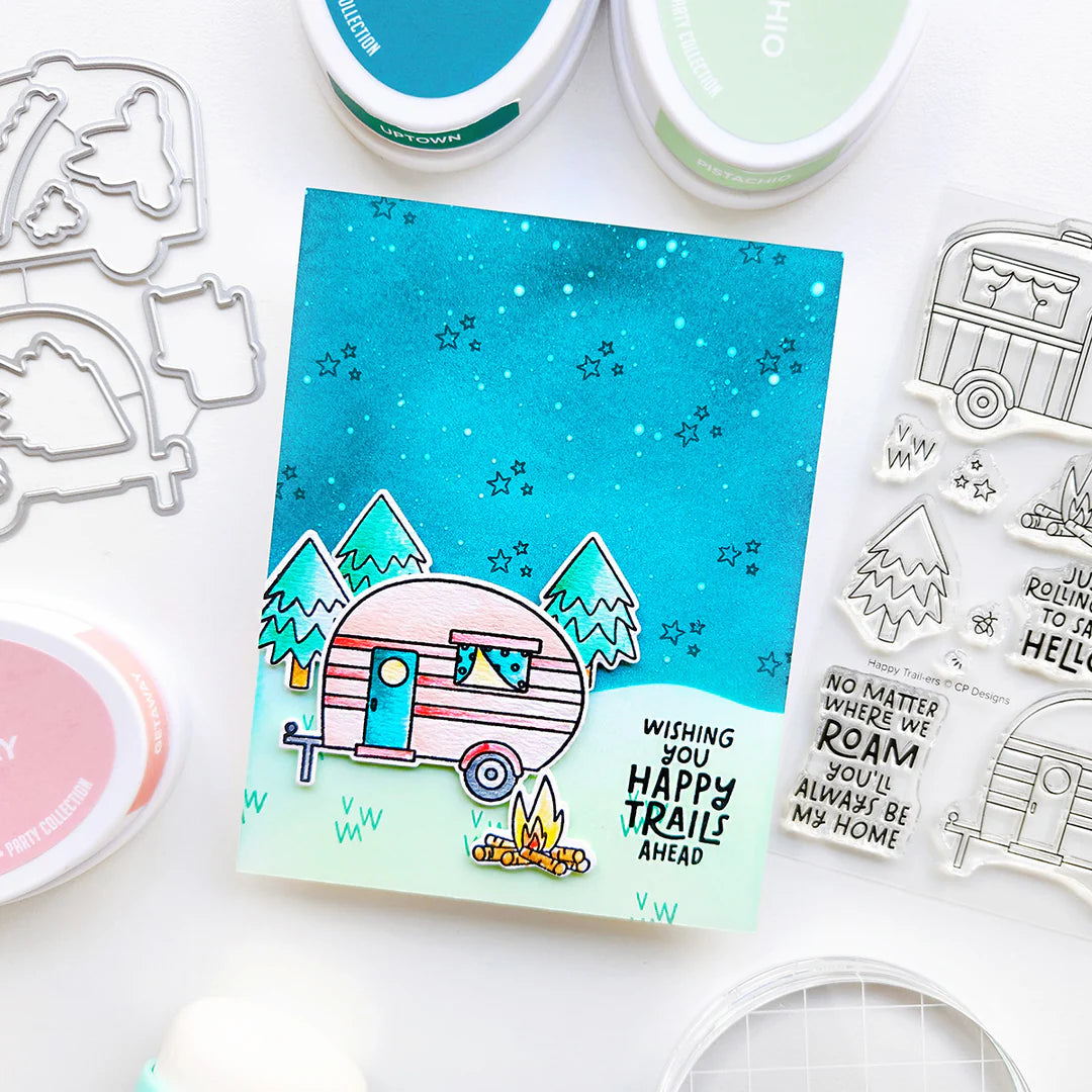 Catherine Pooler Designs - Trail Mix Collection - Clear Photopolymer Stamps - Happy Trail-ers