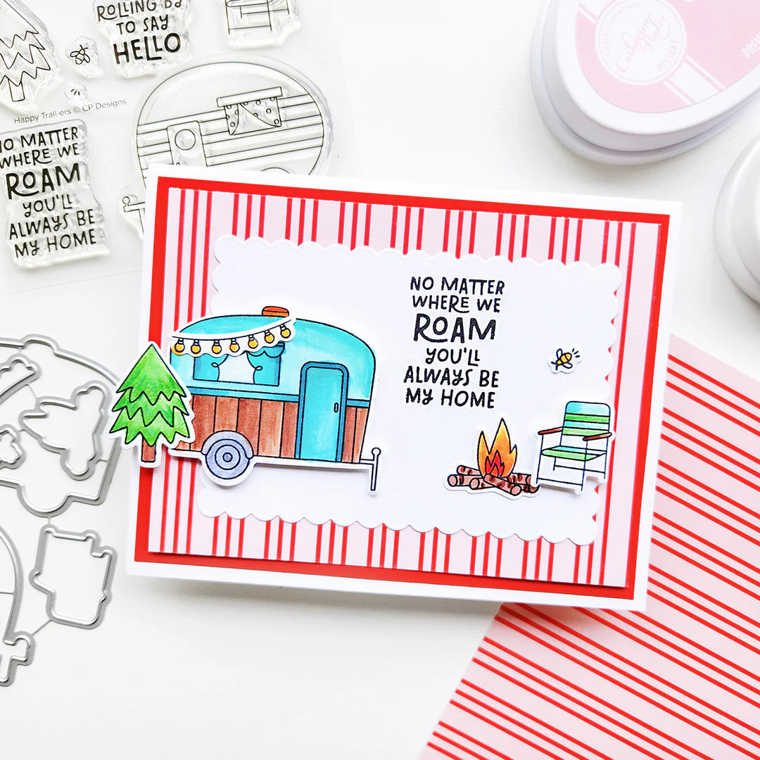 Catherine Pooler Designs - Trail Mix Collection - Clear Photopolymer Stamps - Happy Trail-ers