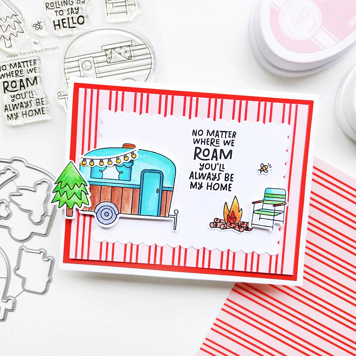 Catherine Pooler Designs - Trail Mix Collection - Dies - Happy Trail-ers