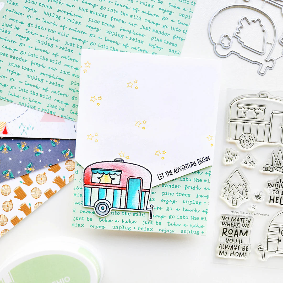 Catherine Pooler Designs - Trail Mix Collection - Clear Photopolymer Stamps - Happy Trail-ers